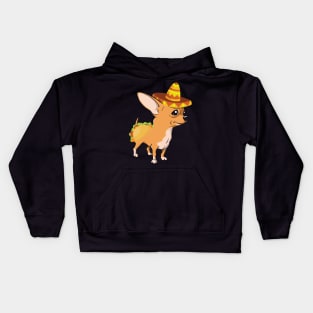 Cute dog chihuahua mexico cinco de mayo Kids Hoodie